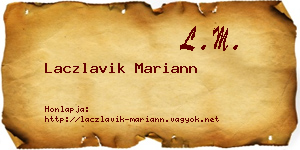 Laczlavik Mariann névjegykártya